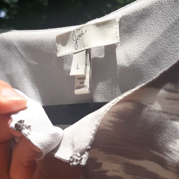 Joie L 100% silk Fit & Flare Keyhold Skater Dress - Picture 5 of 9